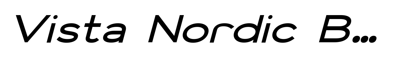Vista Nordic Bold Italic